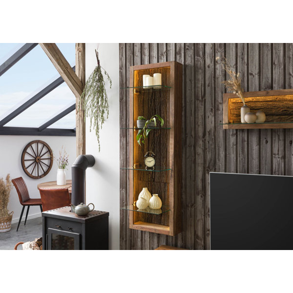 Massivmoebel24 Wall Mounted Curio with Lighting Wayfair.co.uk